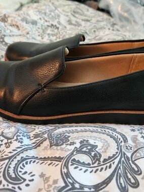 Life Stride Black Slip-On Loafers for Women